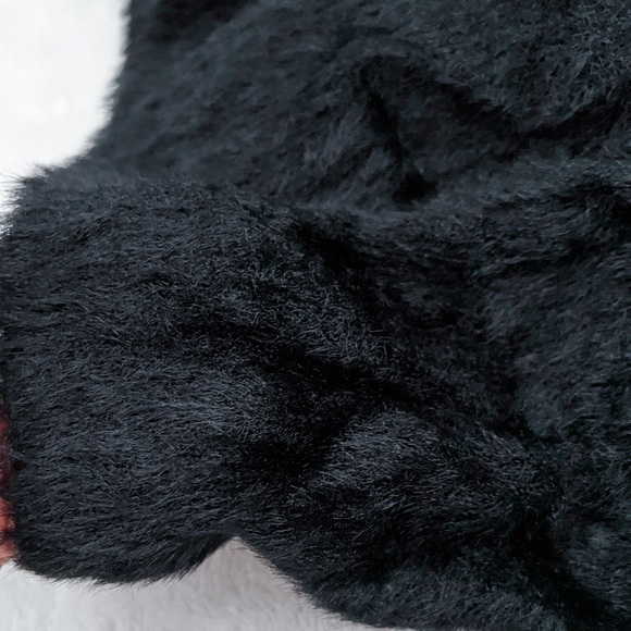 LIONESS Westside Backless Furry Mini Dress Black - Picture 11 of 15